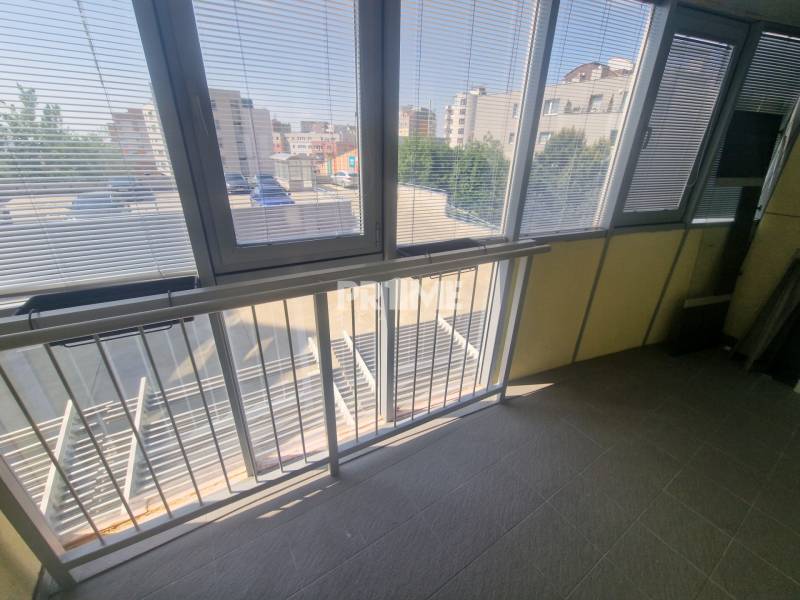 Loggia of a 2-room apartment with a view of Majerníkova Street, Bratislava - Karlova Ves.