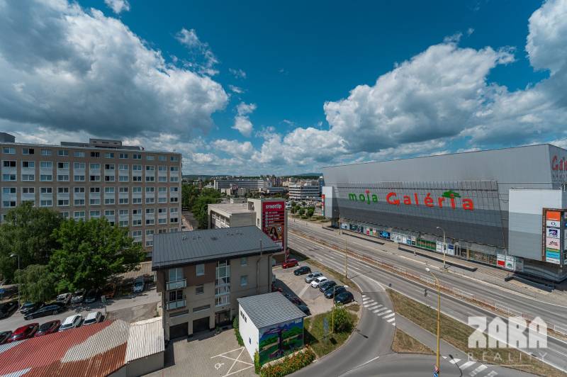 Building and shopping center Moja Galéria on Pražská Street in Košice - West district.