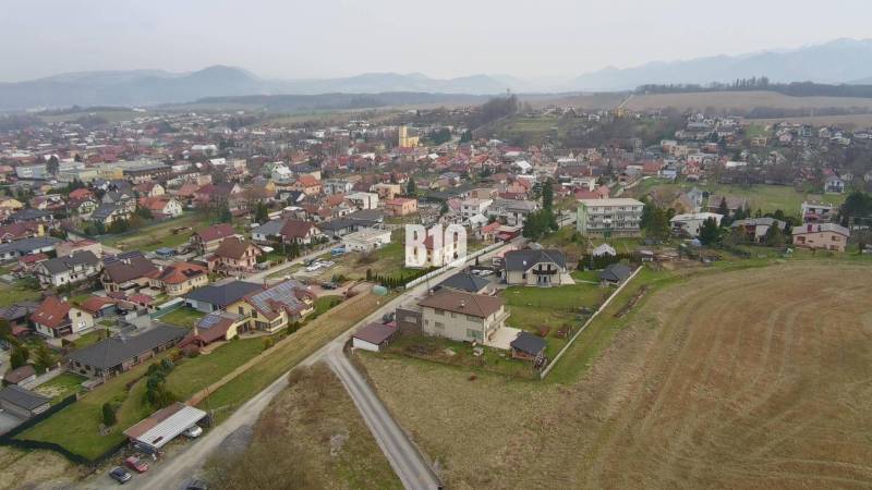 Aerial view of a residential area in Rosina, ideal for residential plots.