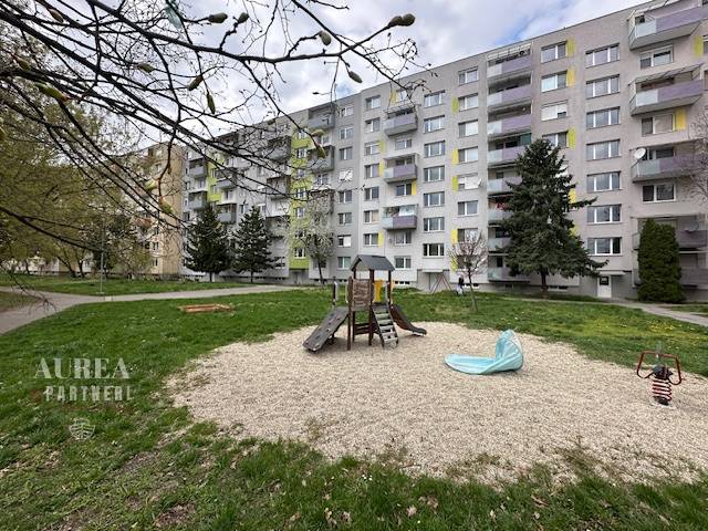 Children's playground in front of the apartment building on G. Bethlen Street in Nové Zámky.