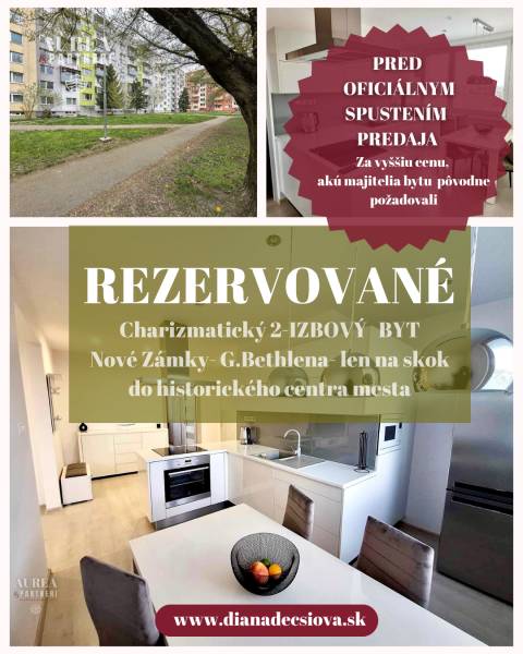 Reserved 2-room apartment on G. Bethlen in Nové Zámky with a wooden decor floor.