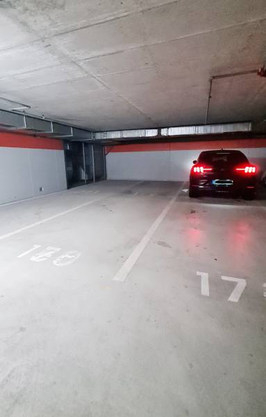 Parking space in a garage with a car, Dvořákovo nábrežie, Bratislava - Staré Mesto.