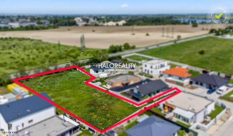Plots - housing in Senec with views of meadows and surrounding houses.