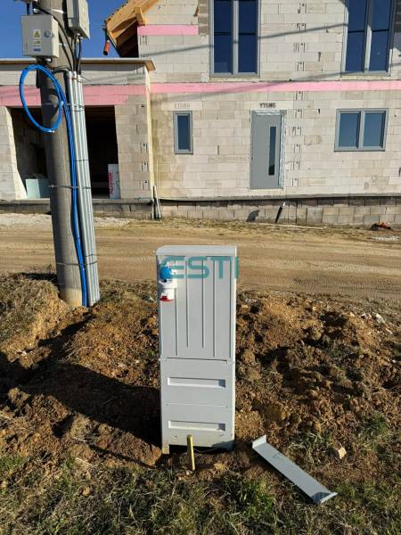 Construction site on Borie Street in Stránske, prepared plots for housing.