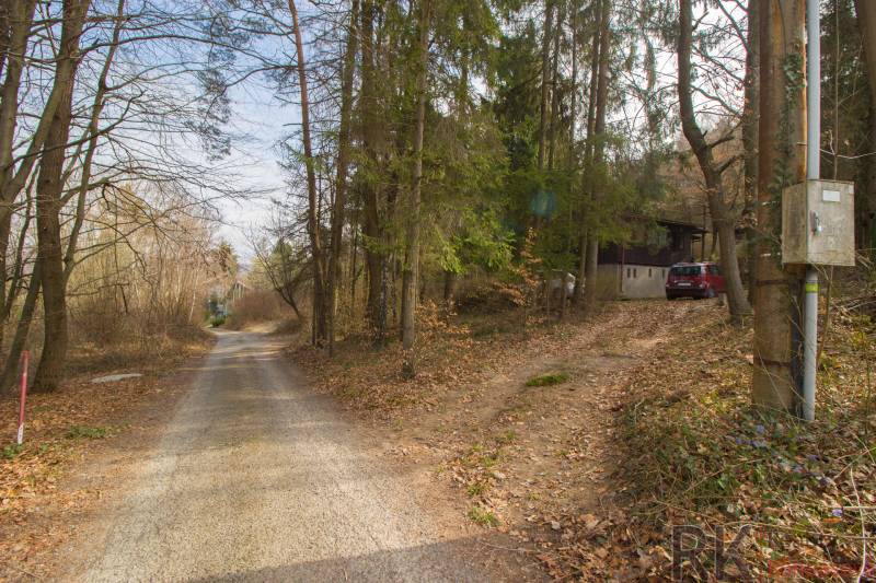 Natural scenery with a forest path on recreational grounds in Holčíkovce.