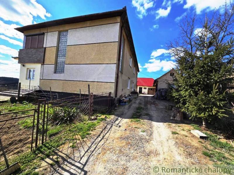 A family house in Kiarov with a spacious yard and garden, next to which stands a conifer.