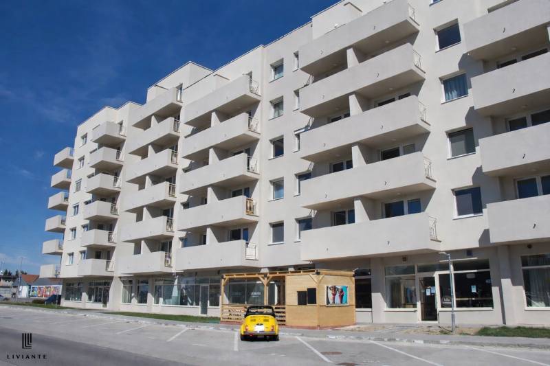 Apartment building on Dukelská in Bernolákovo with parking spaces and gastro premises.