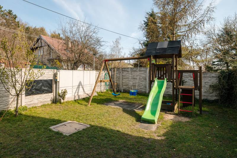 Playground in the garden of a 4-room apartment on Cesta na Klanec, Bratislava - Lamač.
