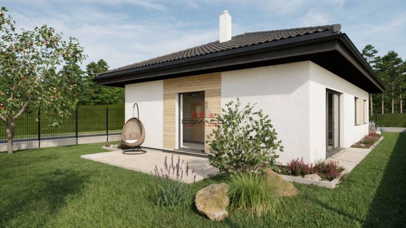 A family house on Kostolná in Drahovce with a terrace and a garden full of greenery.