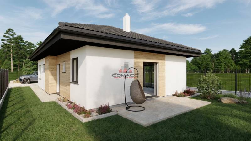 Family house on Kostolná Street in Drahovce with a terrace and garden furniture.