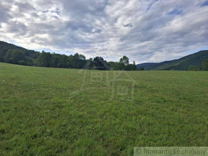 A vast green meadow surrounded by forests and hills in the vicinity of Horný Tisovník, Land - residential.