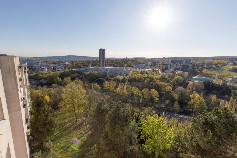View of Bratislava - Old Town from Martinengova, near a 2-room apartment, on a sunny day.