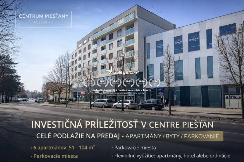 The building on Nitrianska Street 755 in Piešťany offers unique properties for sale.