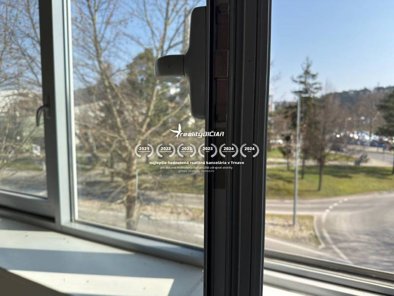 View from the window with trees and a road, Piešťany, Nitrianska 755, Special properties.