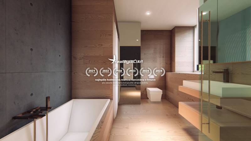 A bathroom with walls and floor with a wood decor, in Unusual Properties.