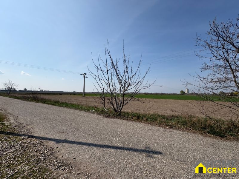 Countryside view near Zemianska Olča with dirt roads and leafy trees.
