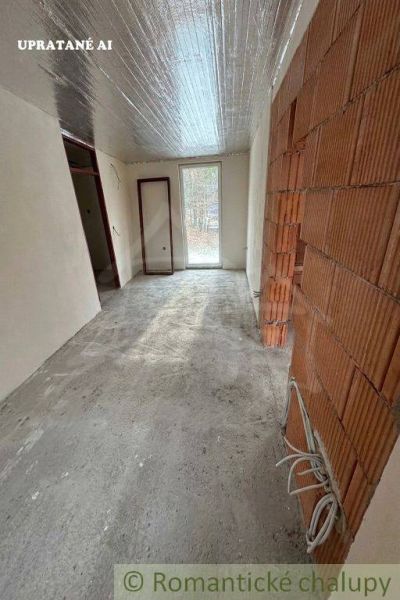 Bare walls and concrete floor in the cabin, preparation for further modifications.