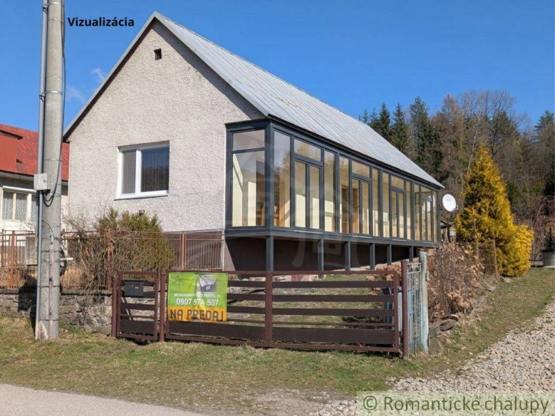 Family house in Kalinovo with a glass extension for sale, surrounded by nature.