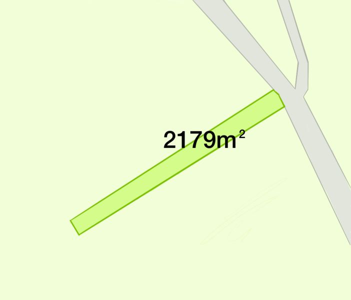A residential plot in Horná Poruba with an area of 2179 m², by the road.