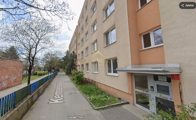 Apartment building on Kempelenova Street in Bratislava - Karlova Ves with three floors.