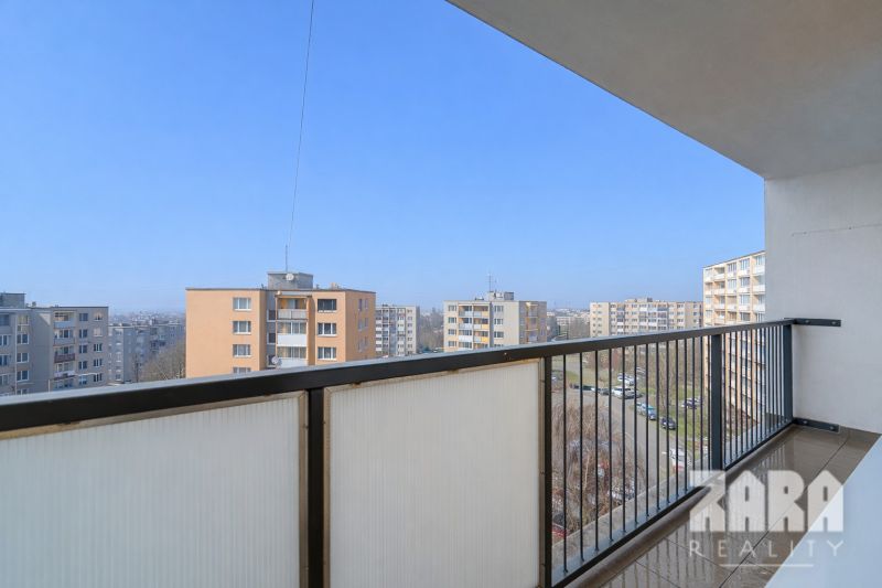 The view from the balcony of an apartment building on Adlerova Street in Košice, overlooking the surroundings.