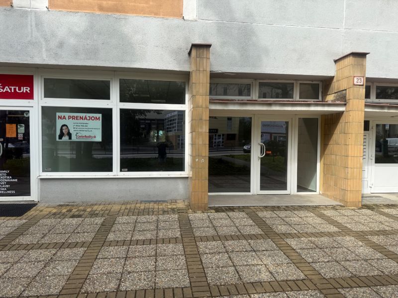 Commercial premises on A. Hlinka Street in Prievidza, available for rent.
