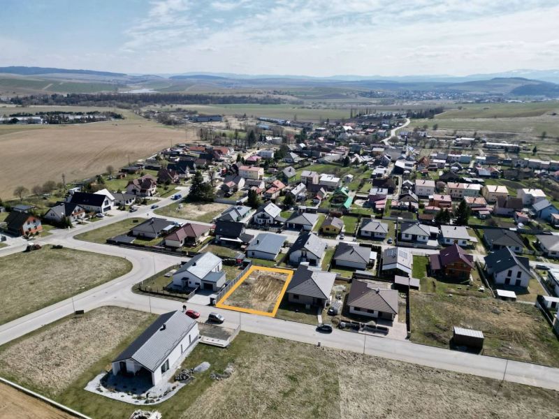 Aerial view of residential houses in Malý Slavkov, designated for plots - living.