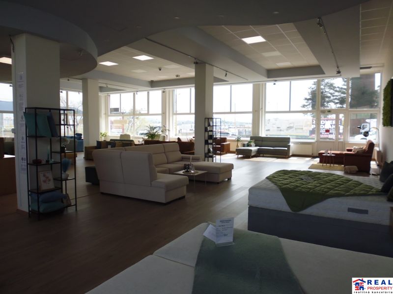 Bright commercial spaces with wood-decor flooring, equipped with sofas and beds.