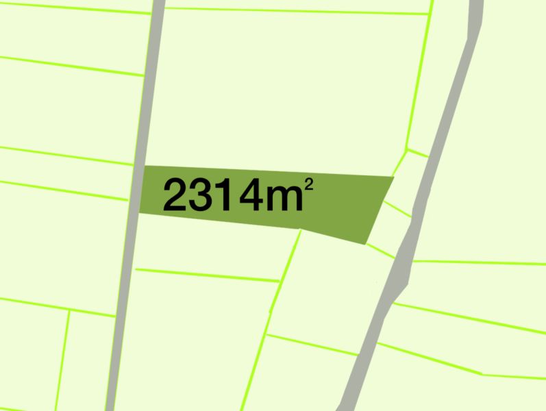 Land for residential use in Pravenec with an area of 2314 m², shown on the map.