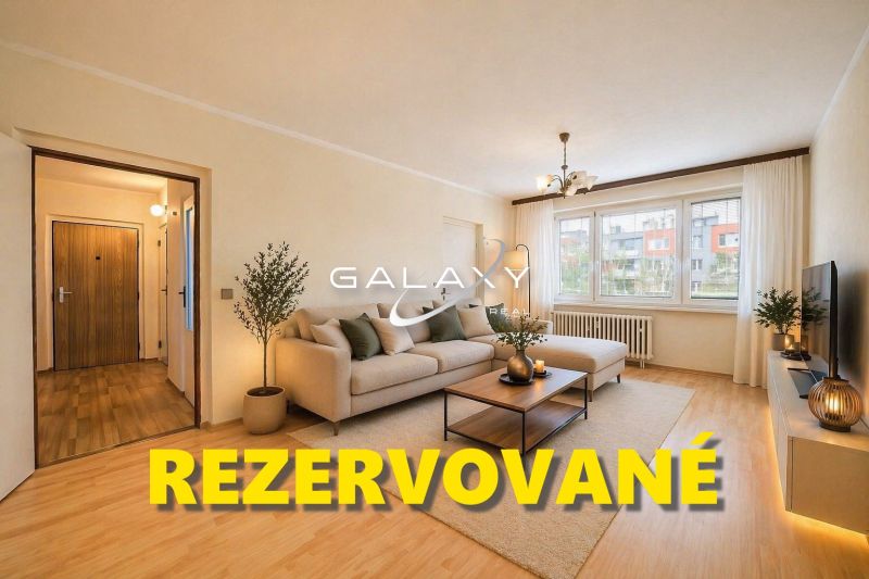 2-room apartment with wood-patterned flooring, a light-colored sofa, and large windows.