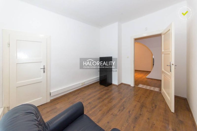 A bright room in a 5 or more room apartment with wooden flooring and a sofa.
