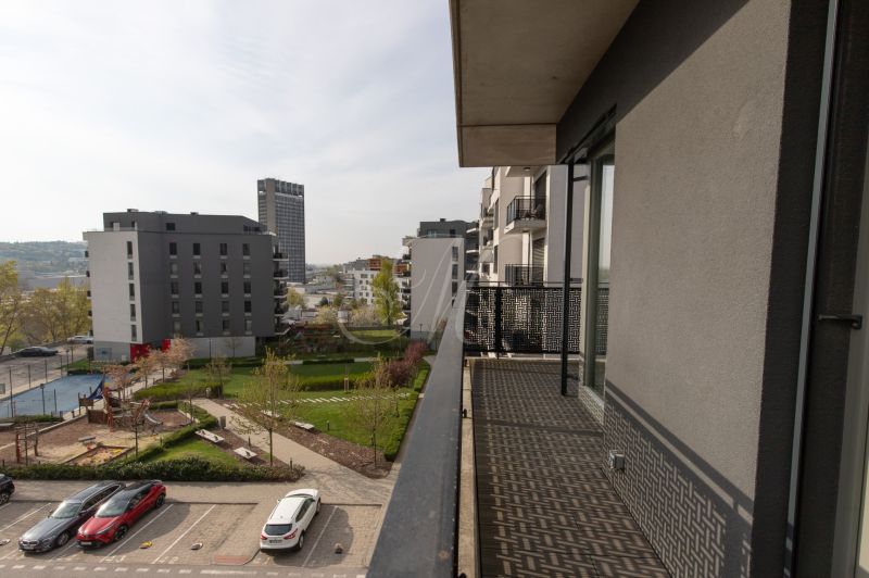 The view from the balcony in a 3-room apartment on Rudolfa Mocka Street, Bratislava - Petržalka.