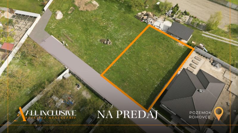 Aerial view of plots - housing in Rohovce, bordered and ready for sale.