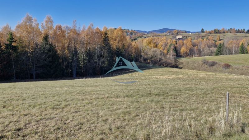A residential plot in Detvianska Huta surrounded by greenery and forest, ideal for peaceful living.