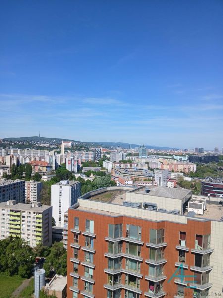 View of the housing estate and buildings from Kopčianska Street in Bratislava. Great views from a 2-room apartment.