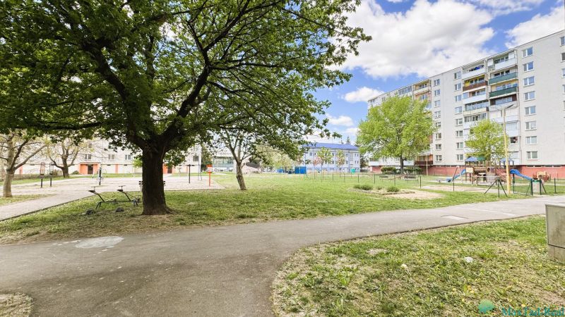 Housing estate with a playground and greenery on M.R. Štefánika Street, suitable for a 3-room apartment in Trebišov.