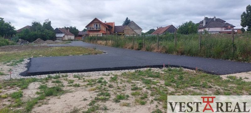 Reinforced road near residential plots in Malá Mača.
