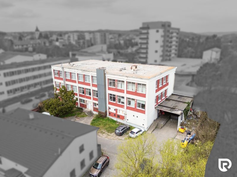 Building on Jána Zigmundíka in Vrbové, business premises with a spacious courtyard and parking.