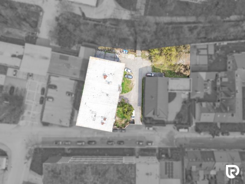 Aerial view of commercial premises on Jána Zigmundíka in Vrbové.