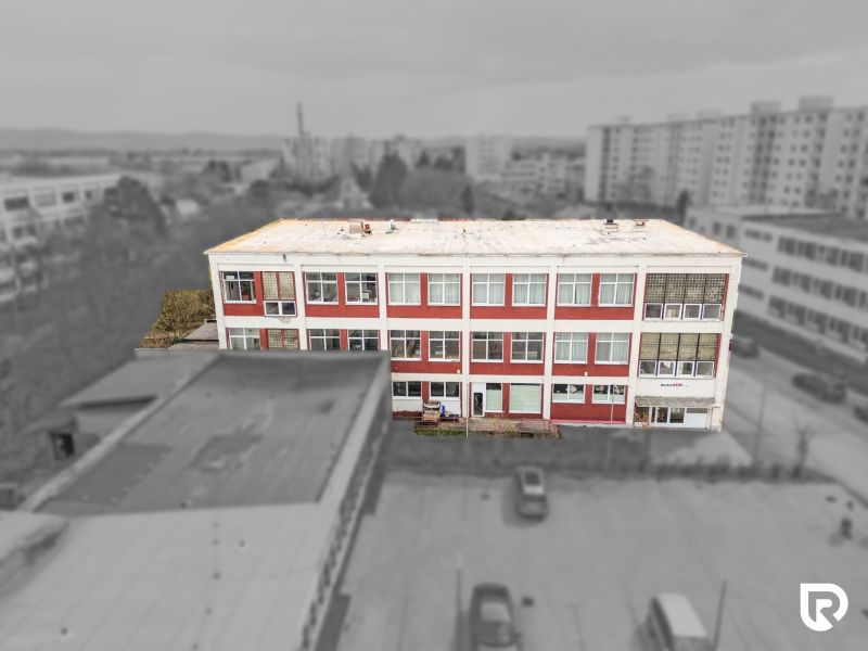 Commercial building on Ján Zigmundík Street in the town of Vrbové.