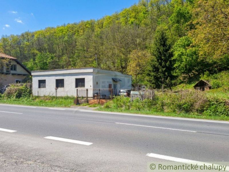 A family house in Šiatorská Bukovinka by the road, surrounded by greenery and forest.