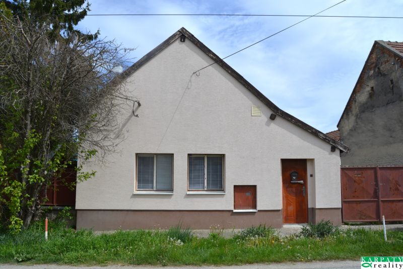 A family house in Horné Saliby with a simple facade and a front garden.