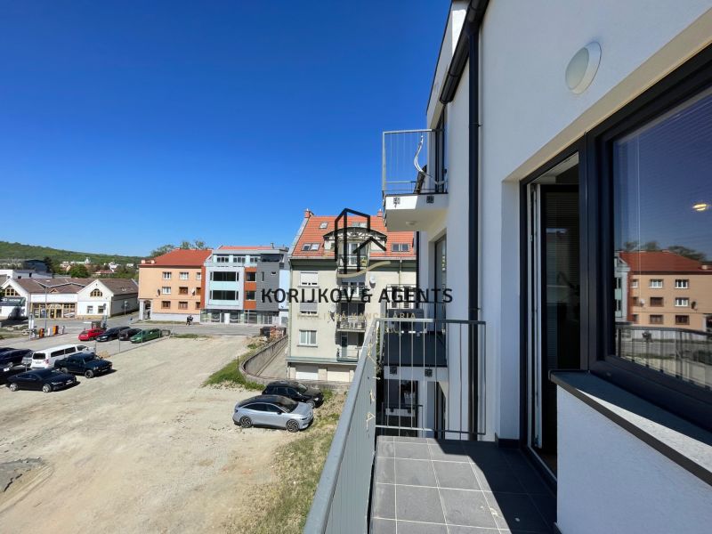 The view from the balcony of a 2-room apartment on Jarková Street in Prešov.