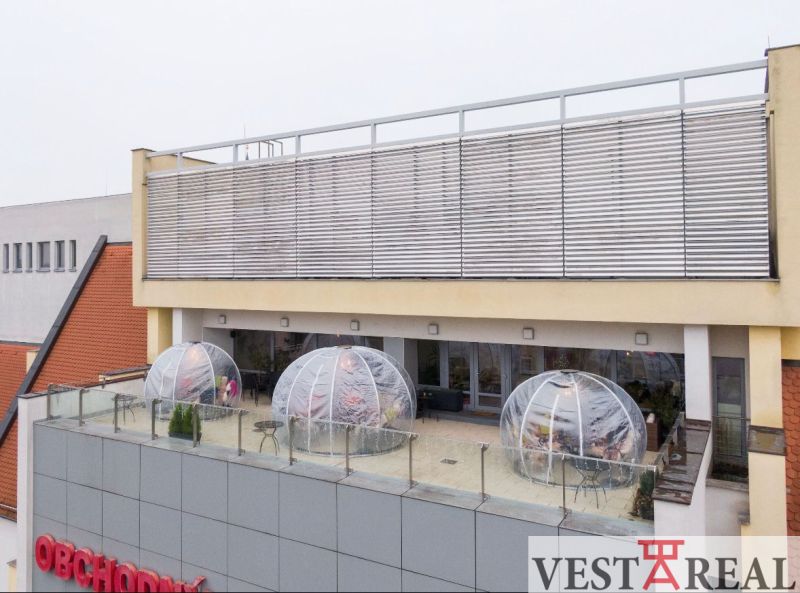 Gastro premises on the roof of the Department Store in Trnava on Trojičné Square.