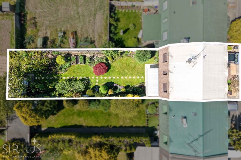Garden and roof of a family house on Hollého Street in Stupava.