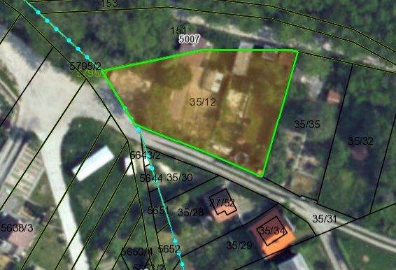 Map of the land at Lintavy in Stupava, registered for recreational purposes.
