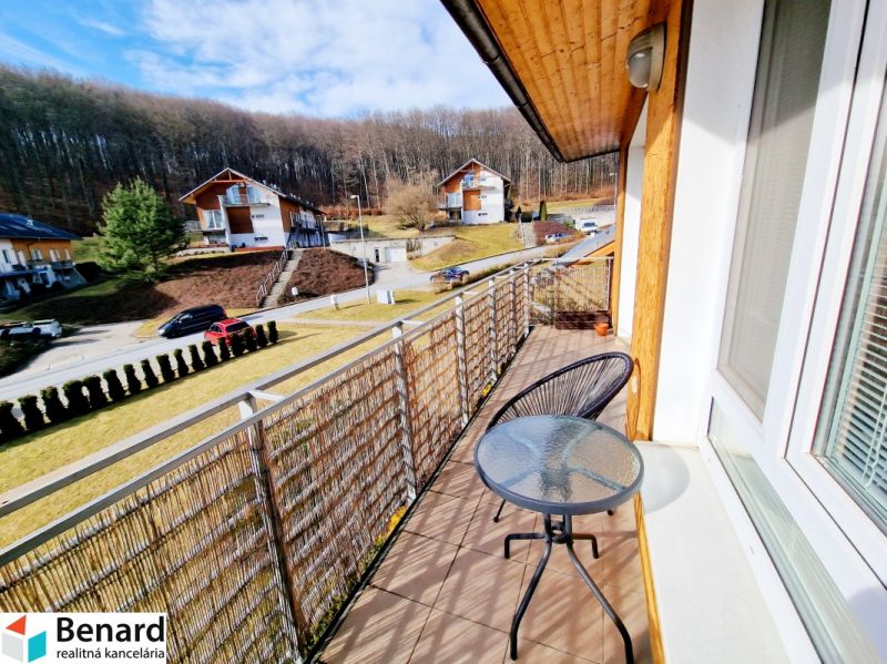 A balcony with a view of nature and family houses on Pustá dolina street, Prešov.