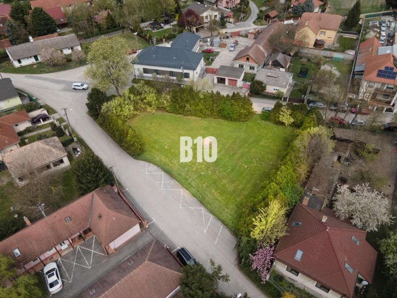 Aerial view of green land - housing in the village of Kráľovičove Kračany.