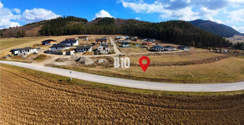 A locality with family houses on plots, suitable for living in a natural environment.
