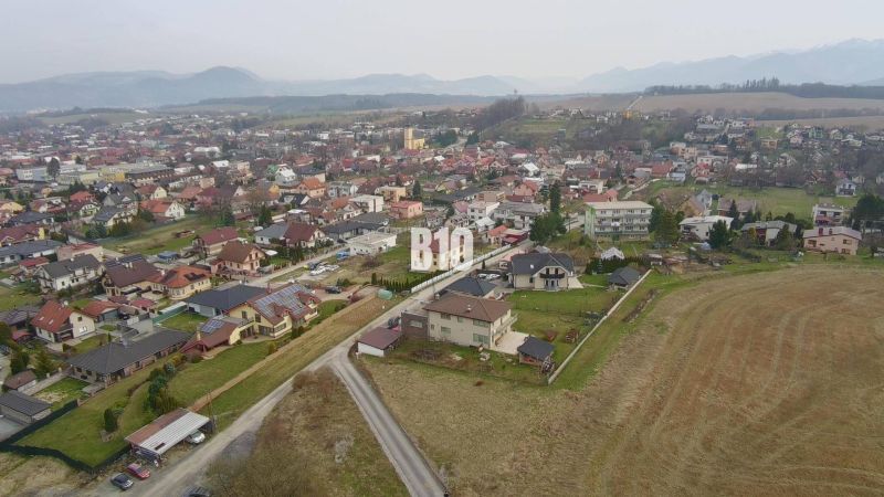 Aerial view of a residential area in Rosina, ideal for residential plots.